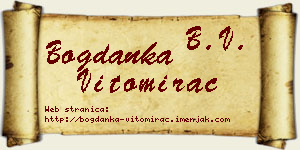 Bogdanka Vitomirac vizit kartica